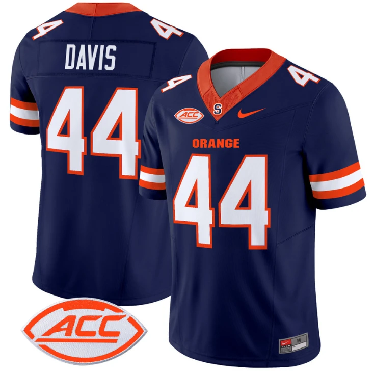 Ernie Davis Jersey #44 Syracuse Orange Vapor Limited College Football Navy by My Store
