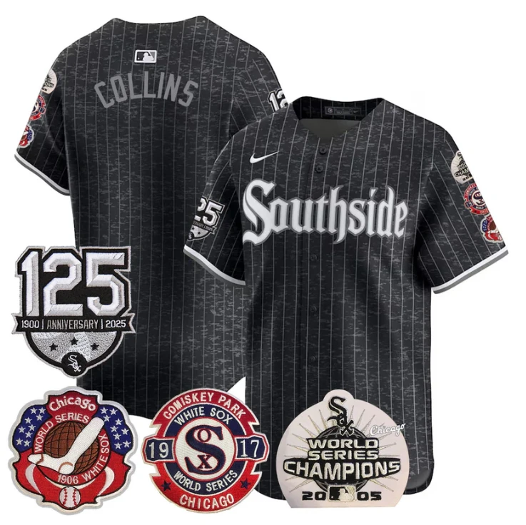 Eddie Collins Jersey Chicago White Sox 125th Anniversary World Series Champions City Connect by My Store