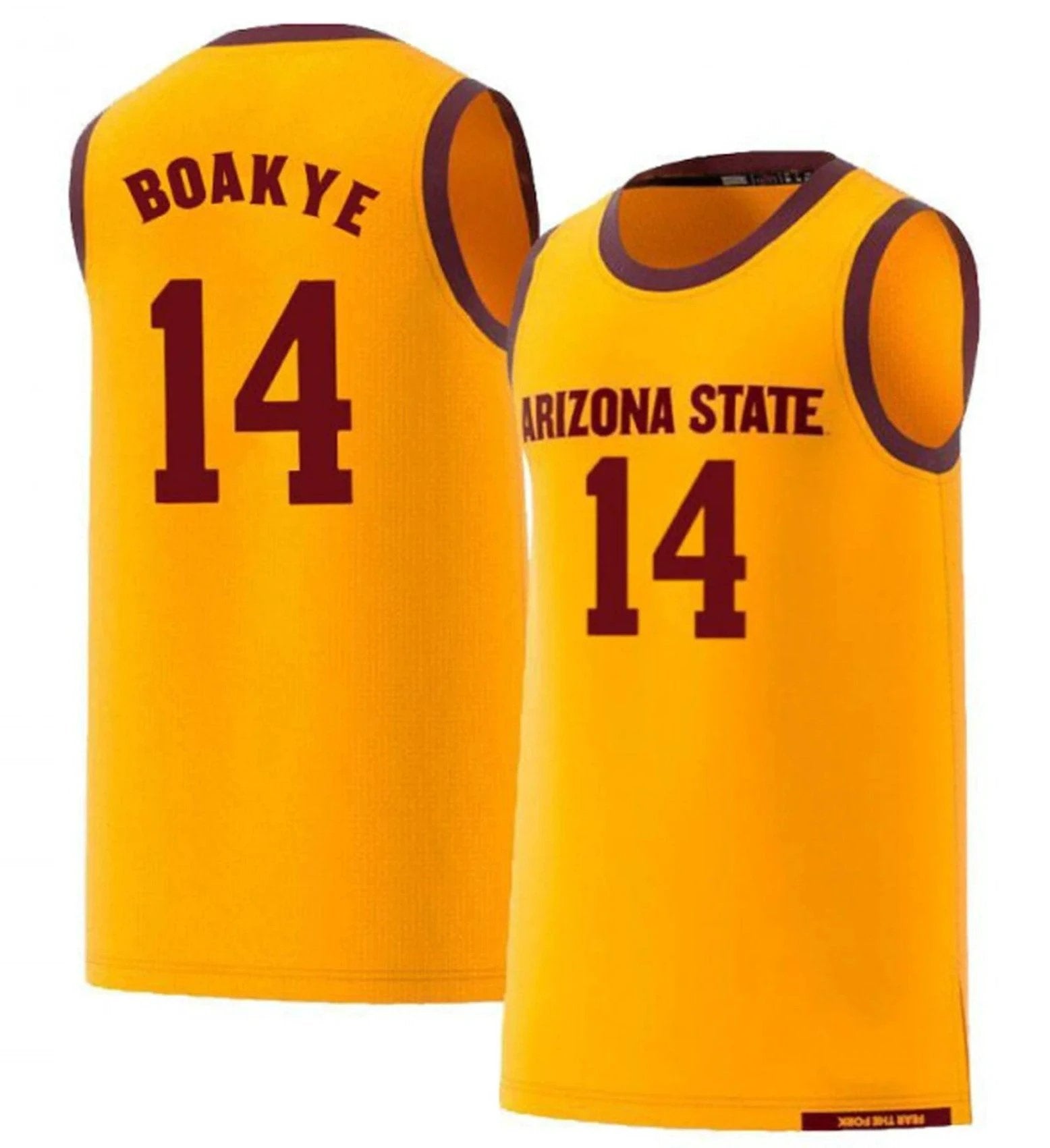 Enoch Boakye Jersey #14 Arizona State Sun Devils College Basketball by My store basketball