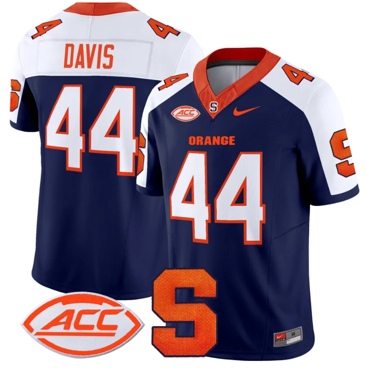 Ernie Davis Jersey #44 Syracuse Orange Vapor Limited College Football Navy Alternate by My Store