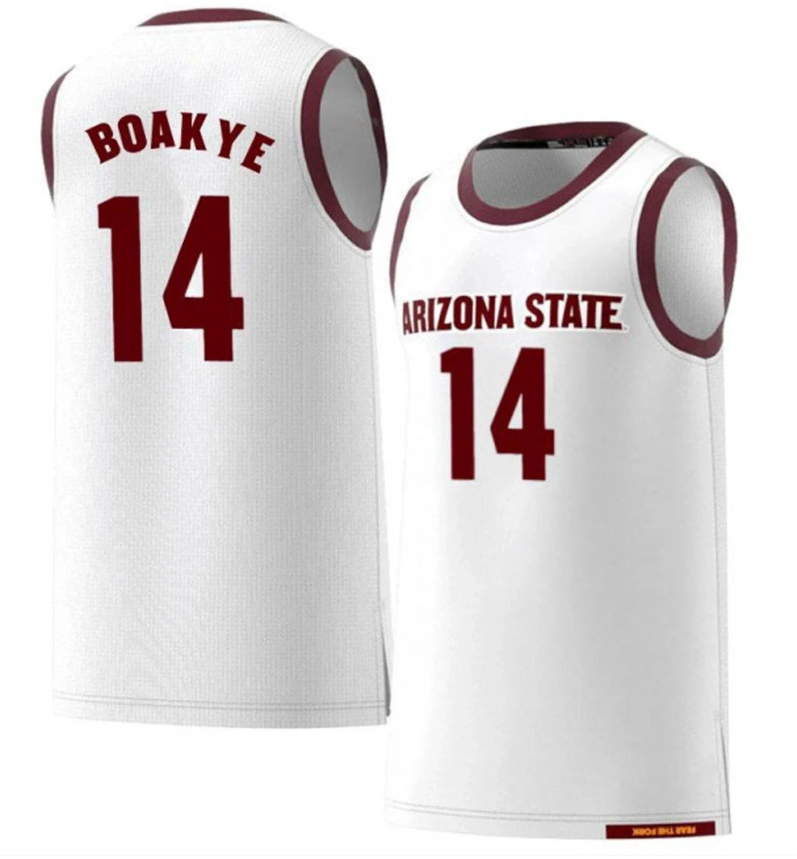 Enoch Boakye Jersey #14 Arizona State Sun Devils College Basketball by My store basketball