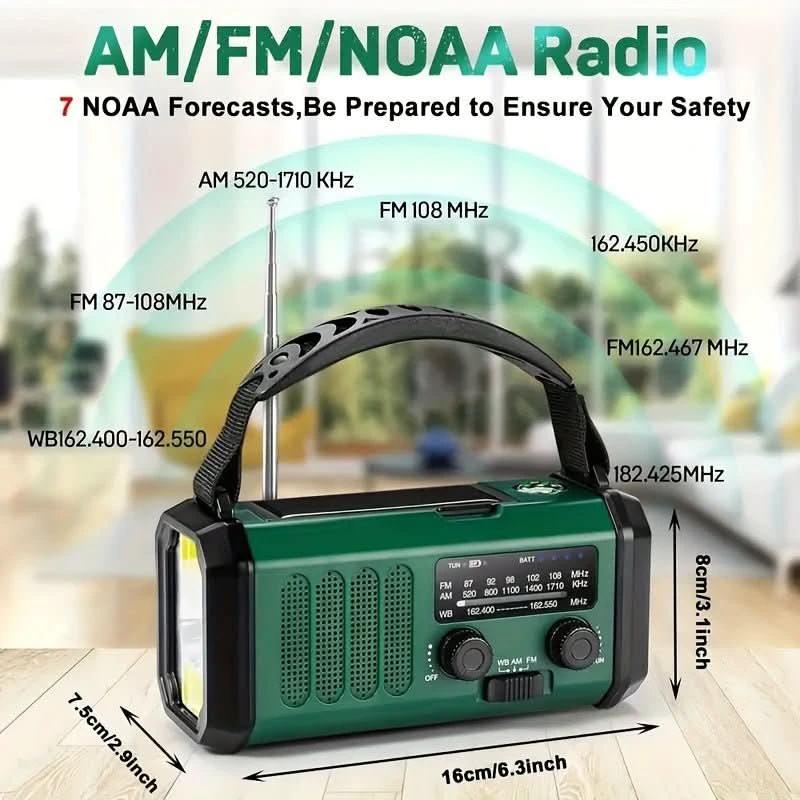 All-in-one emergency radio with torch and USB charging function by BowLift