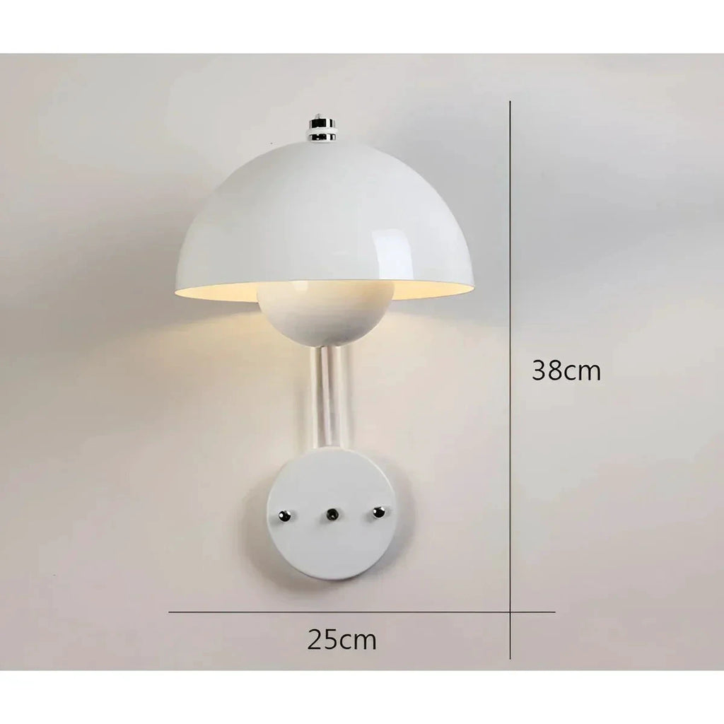 BudLume - Mushroom Light Cozy Scandinavian Wall Lamp Bowlift by Bowlift
