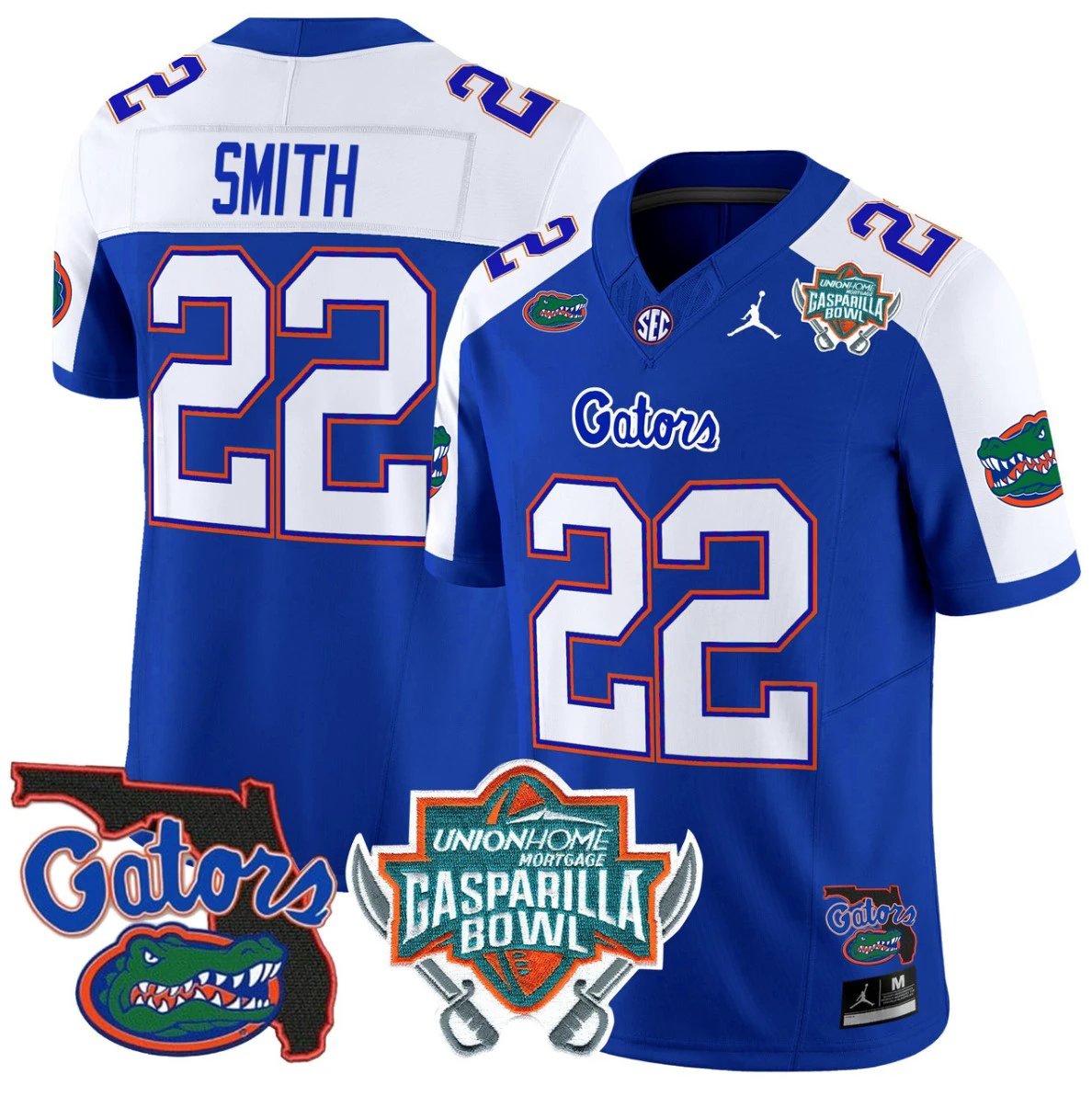 Emmitt Smith Jersey #22 Florida Gators 2025 Gasparilla Bowl Patch Royal Alternate by My Store