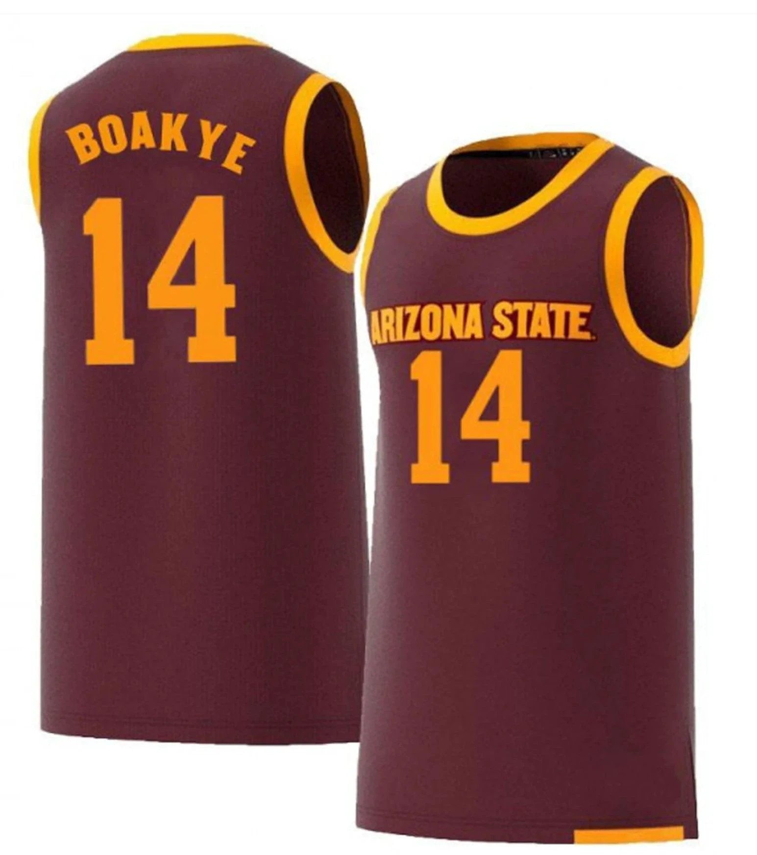 Enoch Boakye Jersey #14 Arizona State Sun Devils College Basketball by My store basketball