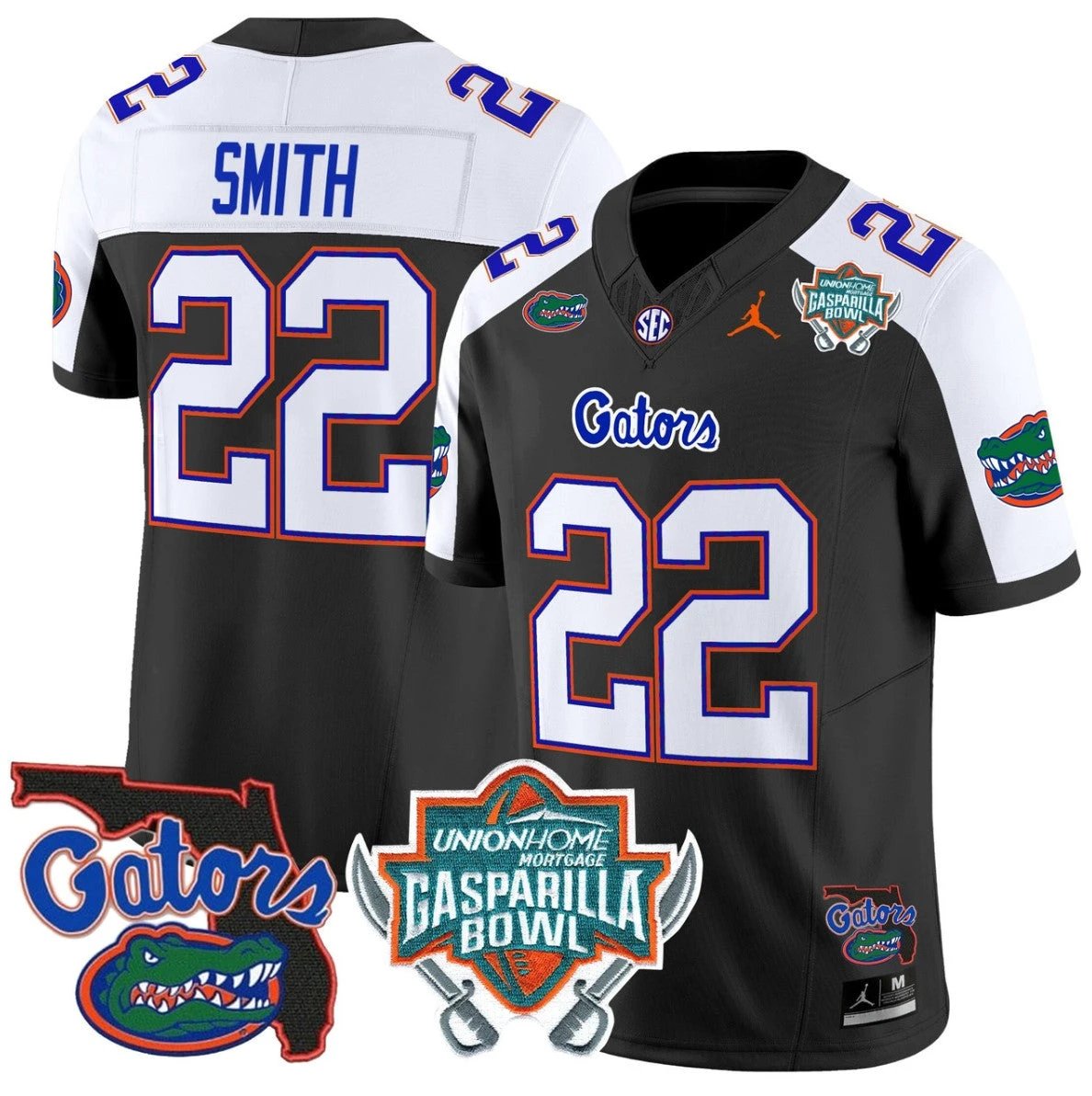 Emmitt Smith Jersey #22 Florida Gators 2025 Gasparilla Bowl Patch Black Alternate by My Store