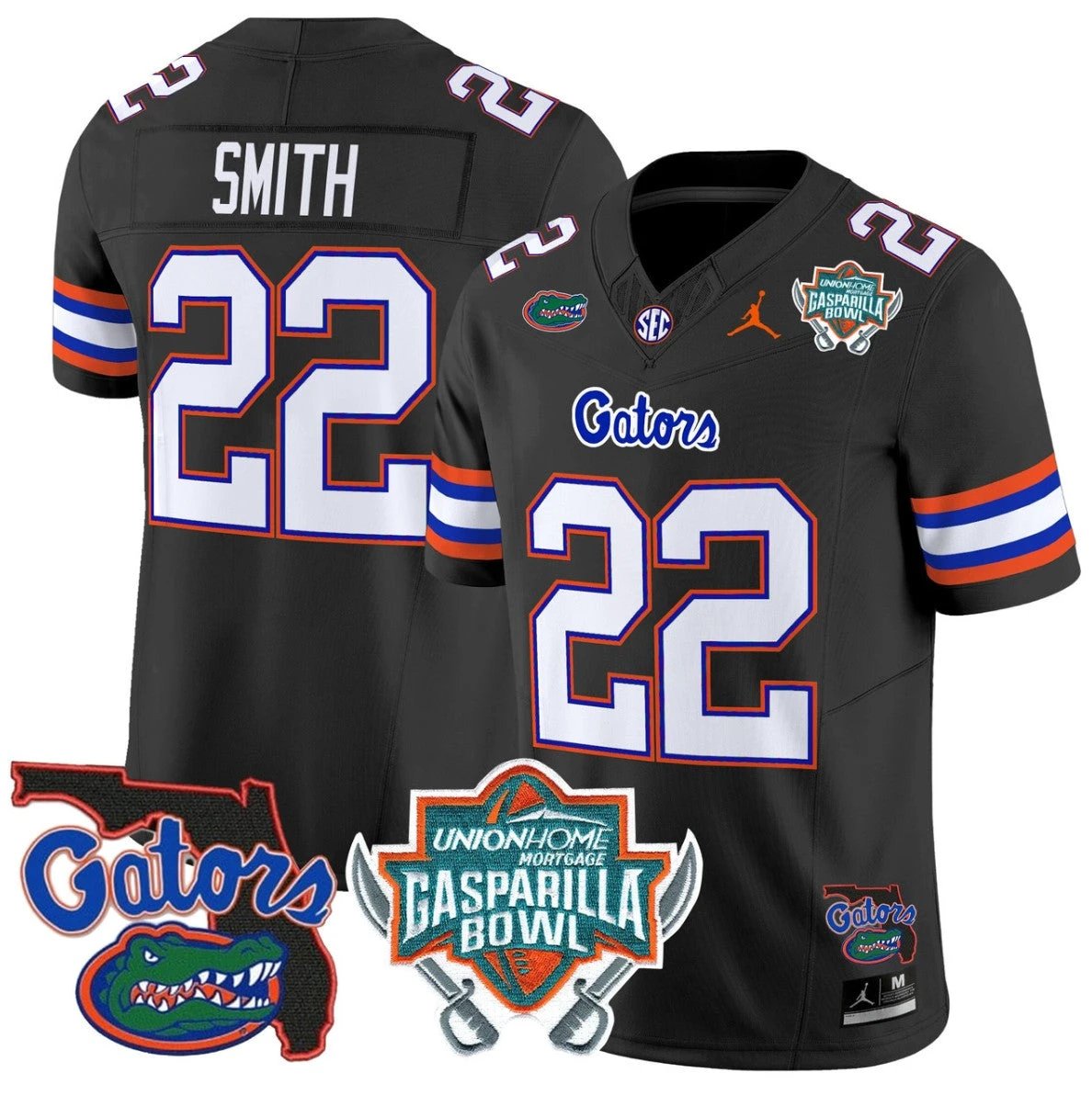 Emmitt Smith Jersey #22 Florida Gators 2025 Gasparilla Bowl Patch Black by My Store