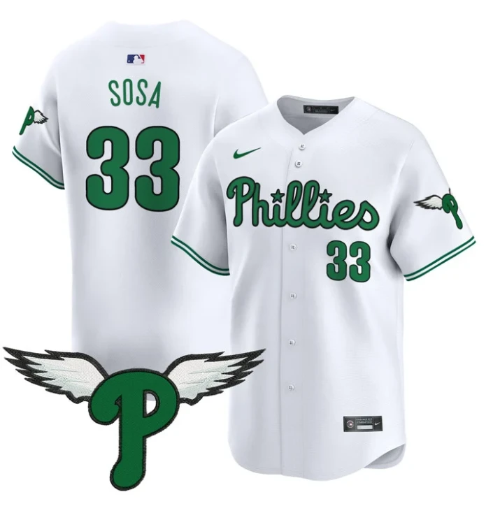 Edmundo Sosa Jersey #33 Philadelphia Phillies 2025 Vapor Premier Limited Stitched White by My Store