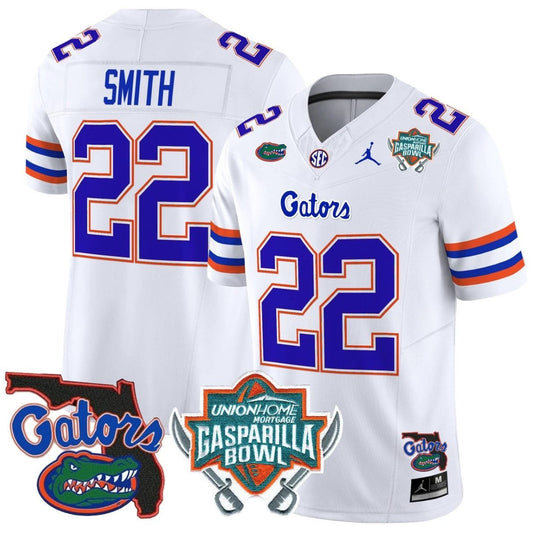 Emmitt Smith Jersey #22 Florida Gators 2025 Gasparilla Bowl Patch White by My Store