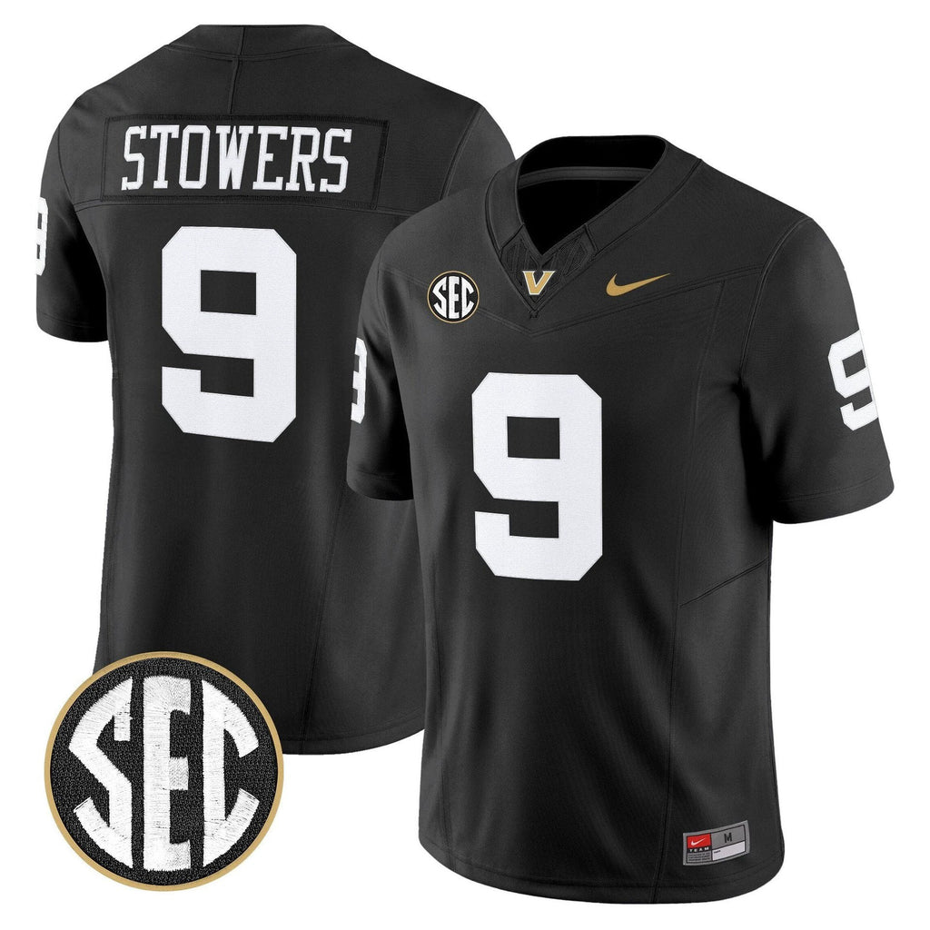 Eli Stowers Jersey #9 Vanderbilt Commodores 2025 Limited Stitched Black by My Store