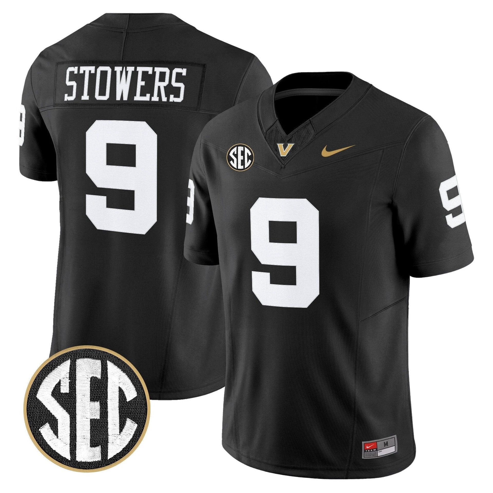 Eli Stowers Jersey #9 Vanderbilt Commodores 2025 Limited Stitched Black by My Store