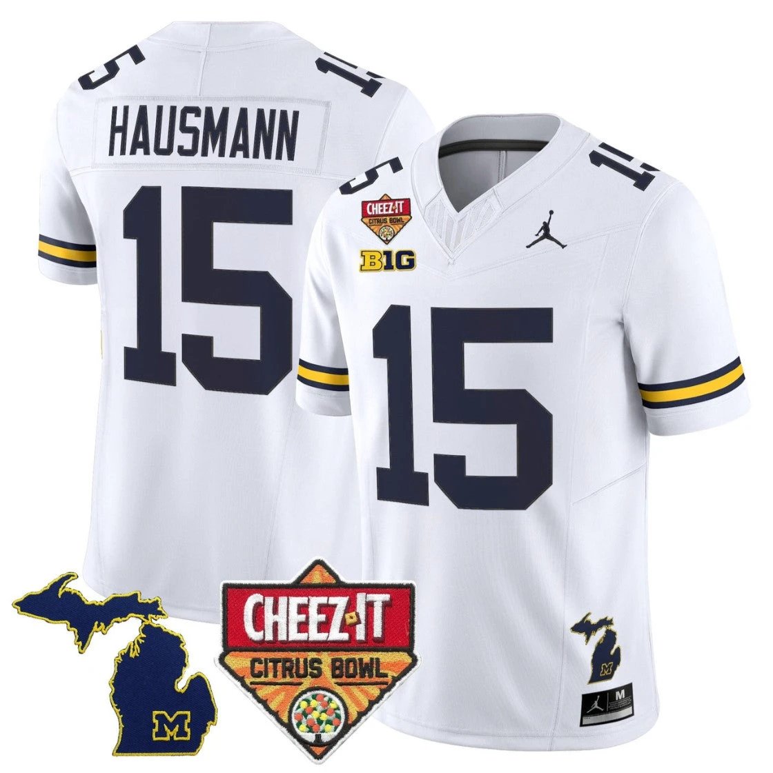 Ernest Hausmann Jersey #15 Michigan Wolverines 2025 Cheez-It Citrus Bowl by My Store NCAA Football Jerseys