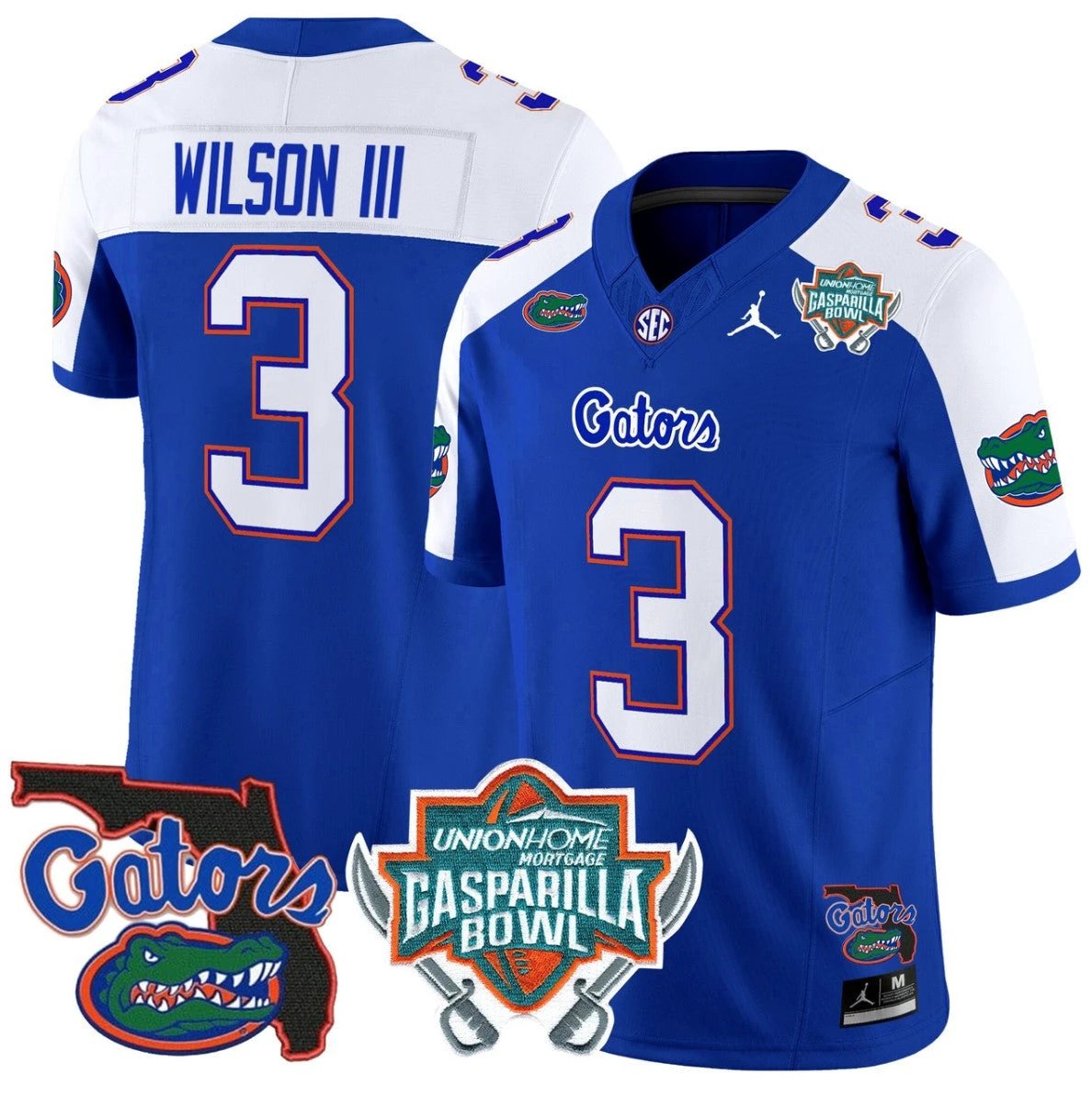 Eugene Wilson III Jersey #3 Florida Gators 2025 Gasparilla Bowl Patch Royal Alternate by My Store