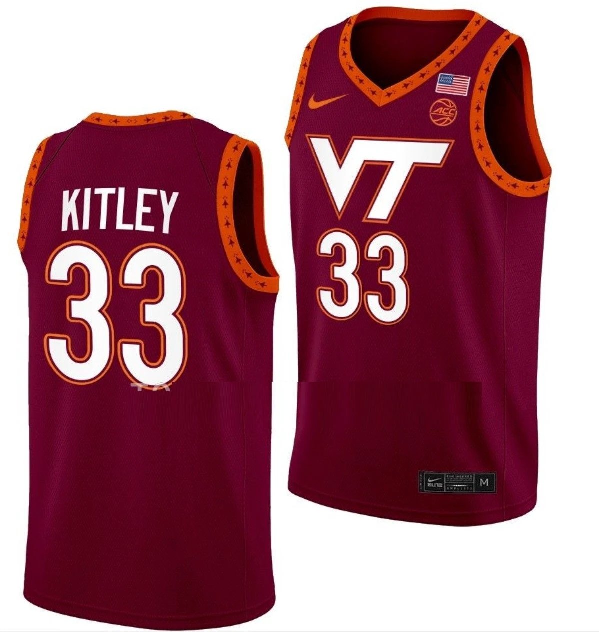 Elizabeth Kitley Jersey Virginia Tech Hokies College Basketball Maroon #33 by My store basketball
