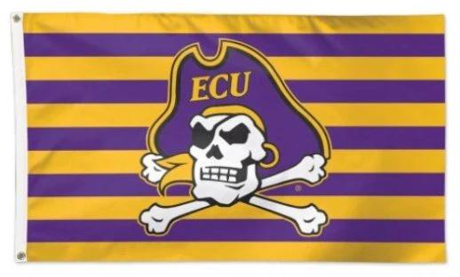 East Carolina Pirates America Flag 3X5ft Banner USA Polyester with 2 Brass Grommets by flagsjustdoit