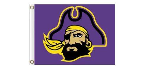 East Carolina Pirates Basketball USA Flag 3X5ft Banner USA Polyester with 2 Brass Grommets by flagsjustdoit