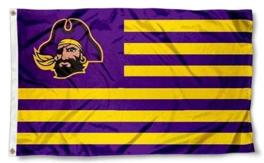 East Carolina Pirates Club Flag 3X5ft Banner USA Polyester with 2 Brass Grommets by flagsjustdoit
