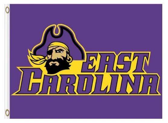 East Carolina Pirates Club USA Sport Flag 3X5ft Banner USA Polyester with 2 Brass Grommets by flagsjustdoit
