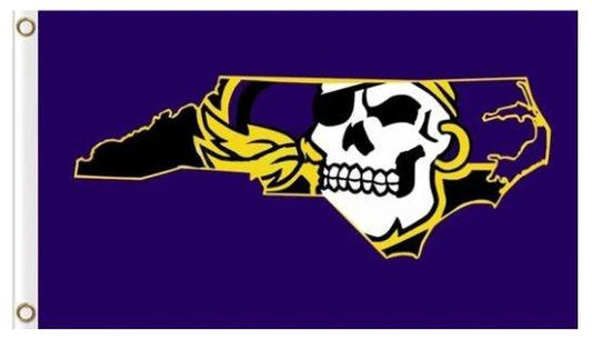 East Carolina Pirates Flag 3X5ft Banner USA Polyester with 2 Brass Grommets by flagsjustdoit