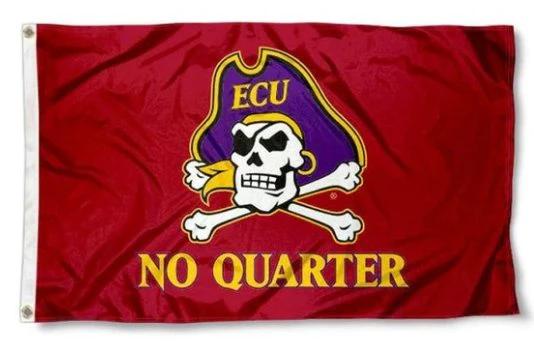 East Carolina Pirates Red Flag 3X5ft Banner USA Polyester with 2 Brass Grommets by flagsjustdoit