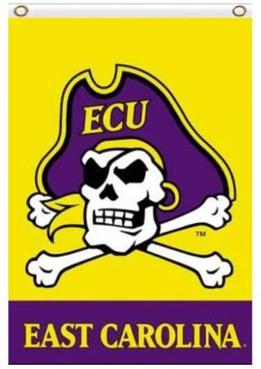 East Carolina Pirates Yellow Flag 3X5ft Banner USA Polyester with 2 Brass Grommets by flagsjustdoit