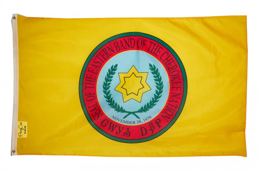 Eastern Band Cherokee Large Flag 3x5FT Banner Native American NC Tribe EBCI by flagsjustdoit
