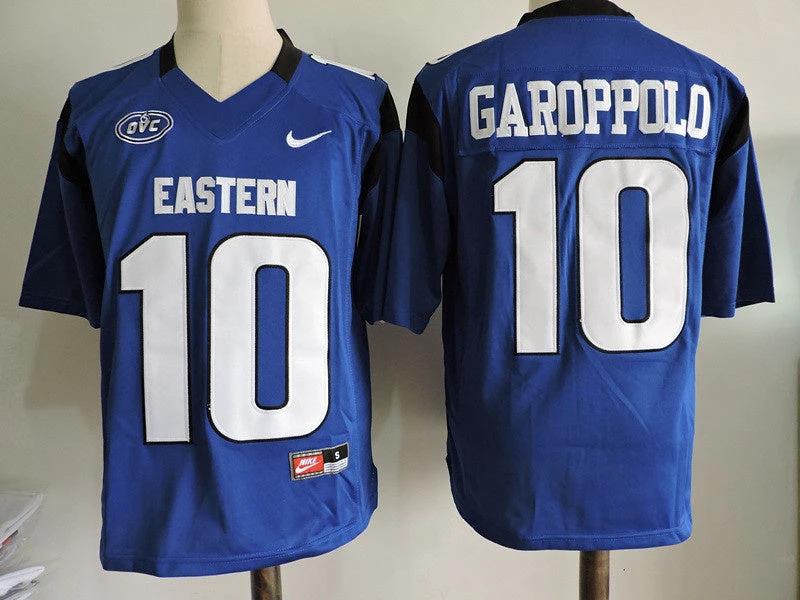 Eastern Illinois #10 JIMMY GAROPPOLO College Football Jersey Blue by My Store