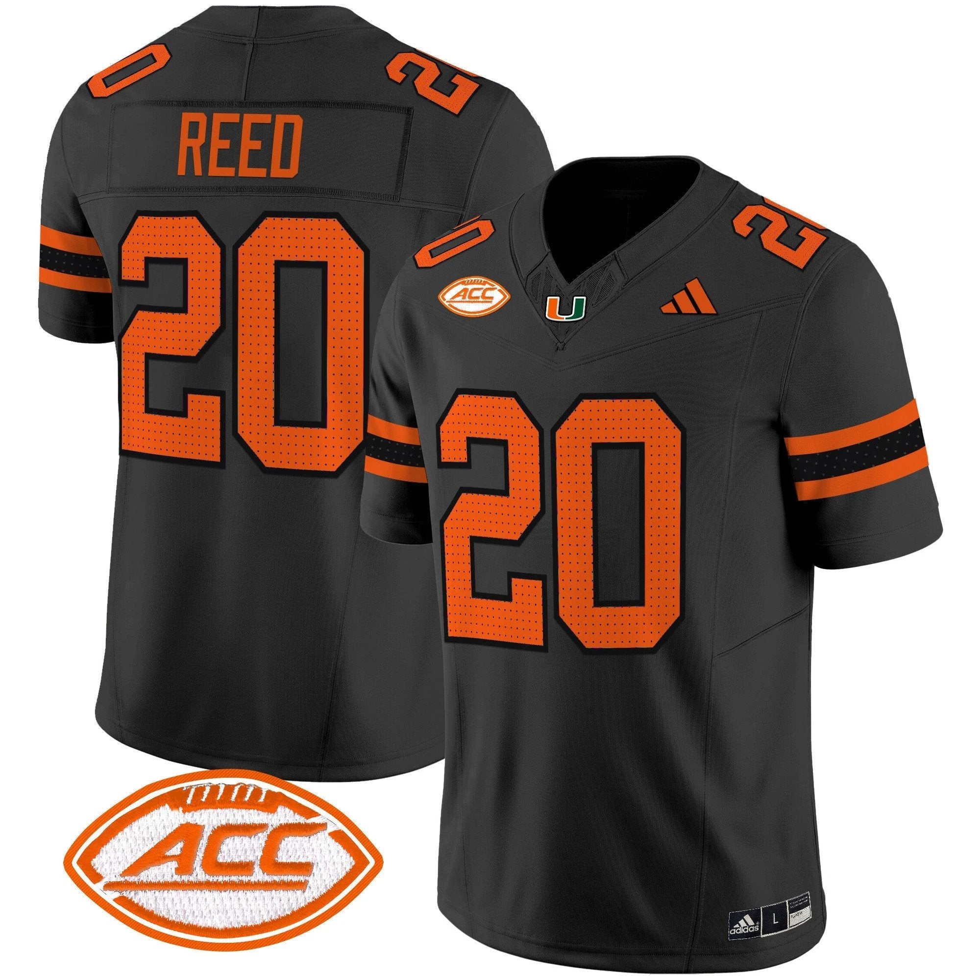 Ed Reed Jersey #20 Miami Hurricanes 2025 Vapor Limited Stitched Black by NCAA Football Jersey