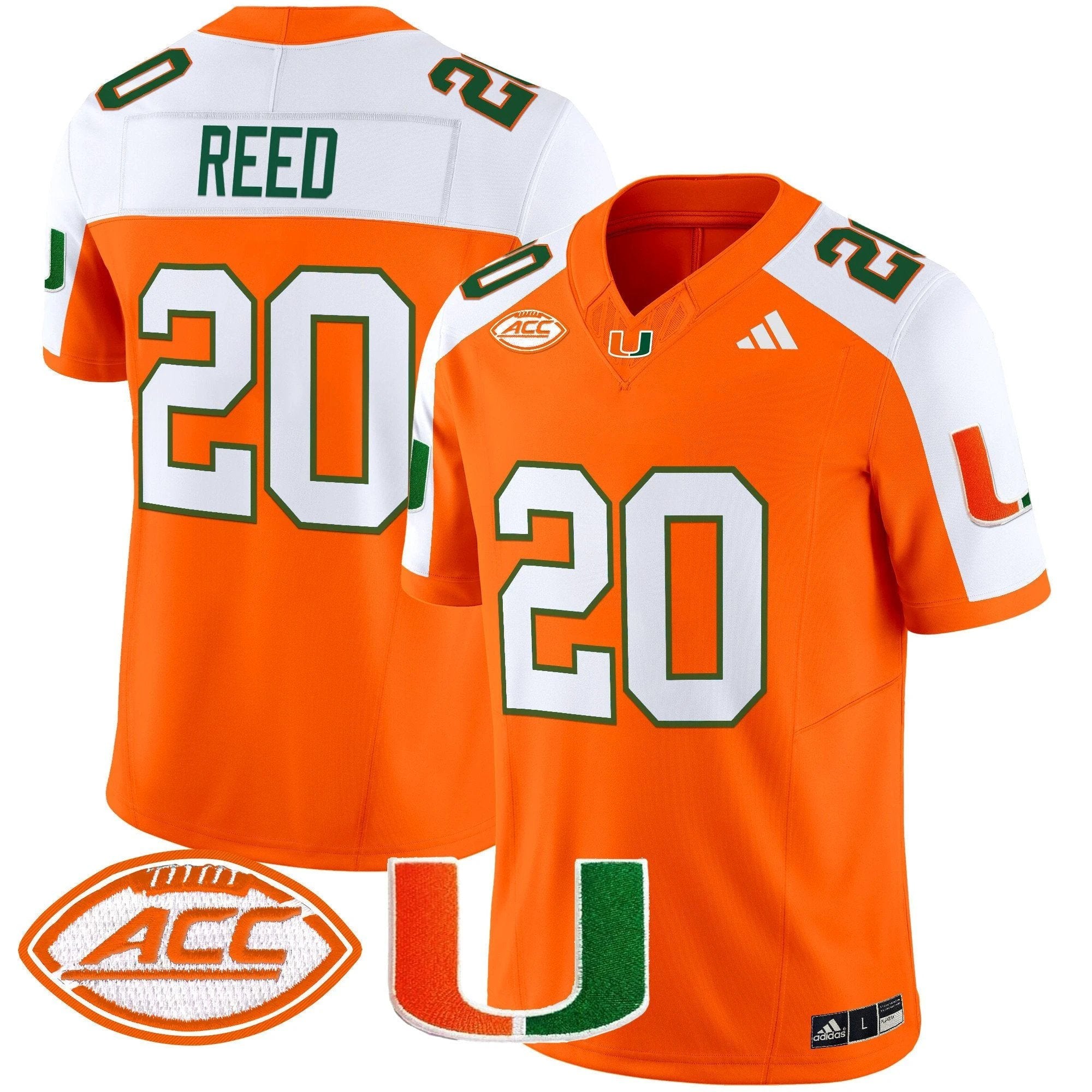 Ed Reed Jersey #20 Miami Hurricanes 2025 Vapor Limited Stitched Orange Alternate by NCAA Football Jersey