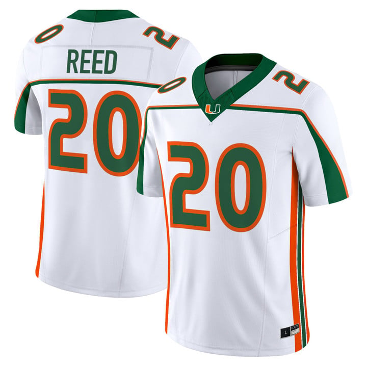 Ed Reed Jersey #20 Miami Hurricanes Throwback 2025 Vapor Limited Stitched by My Store NCAA Football Jerseys