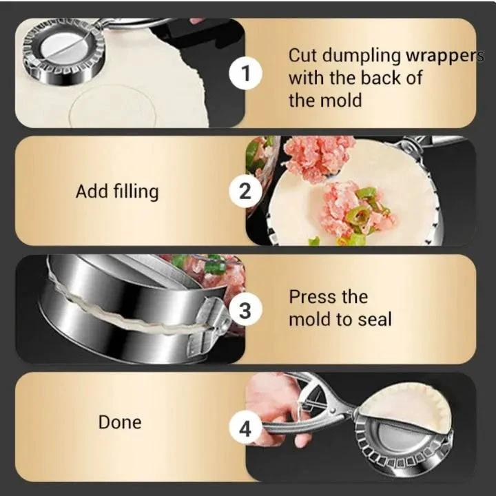 Stainless Steel Dumpling Mold - Perfect Dumplings Made Quickly by BowLift