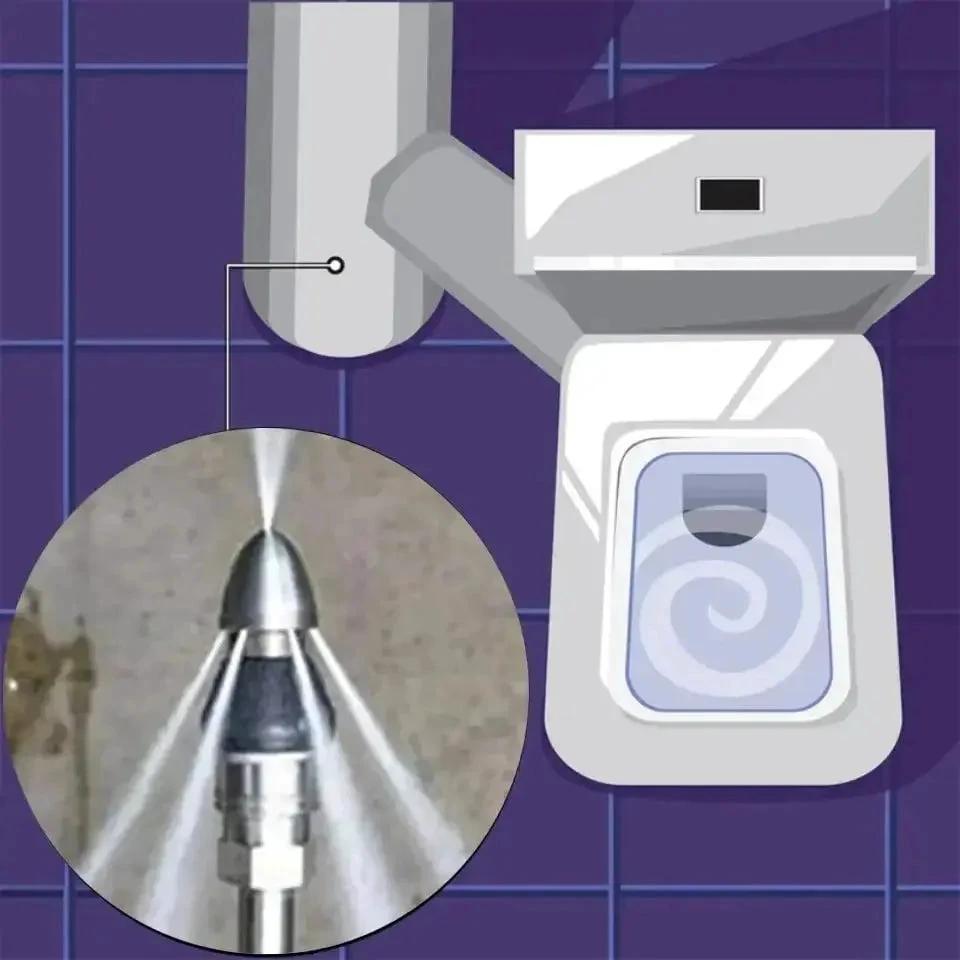 Stainless Steel Pipe Cleaning Nozzle with High Pressure Water Jets by BowLift