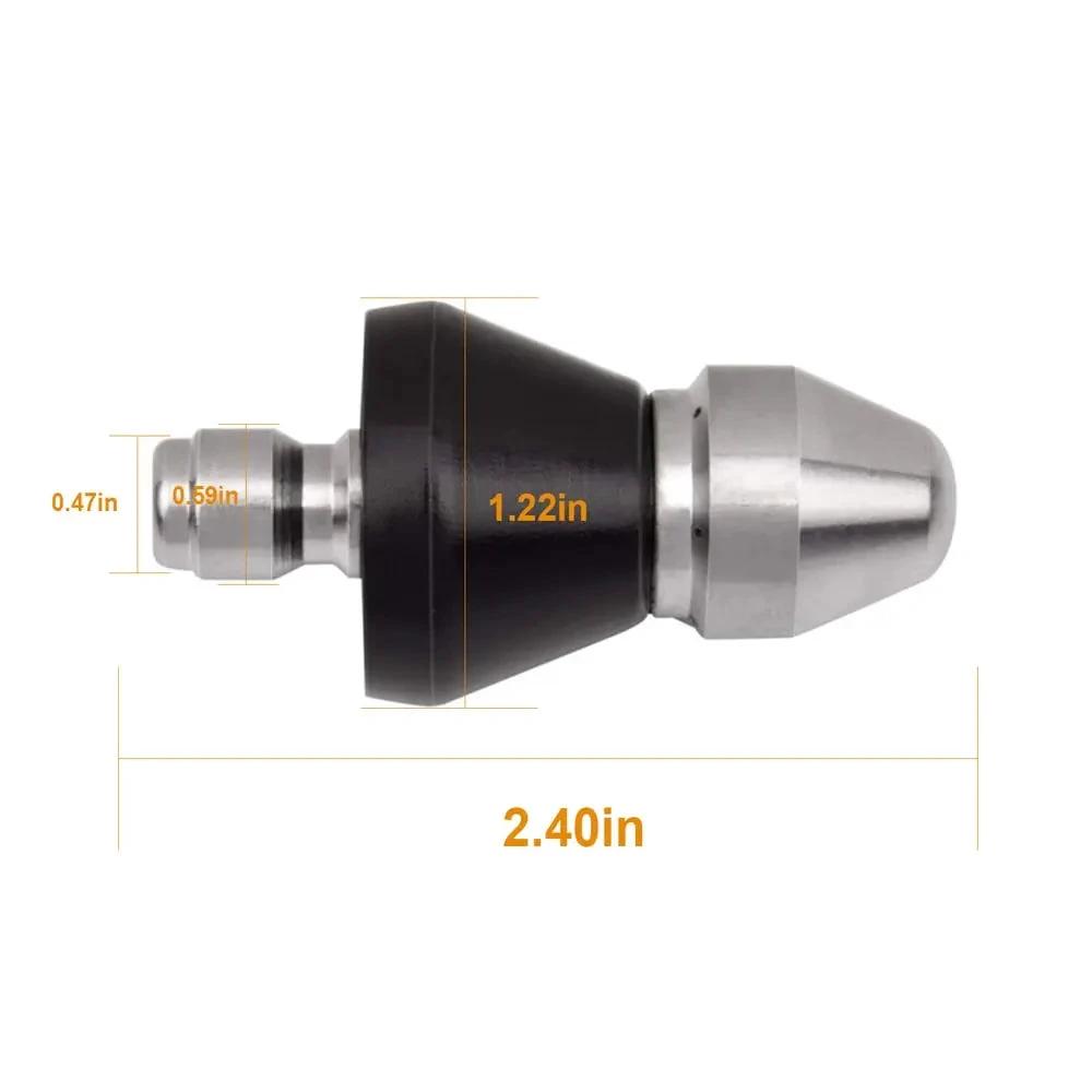 Stainless Steel Pipe Cleaning Nozzle with High Pressure Water Jets by BowLift
