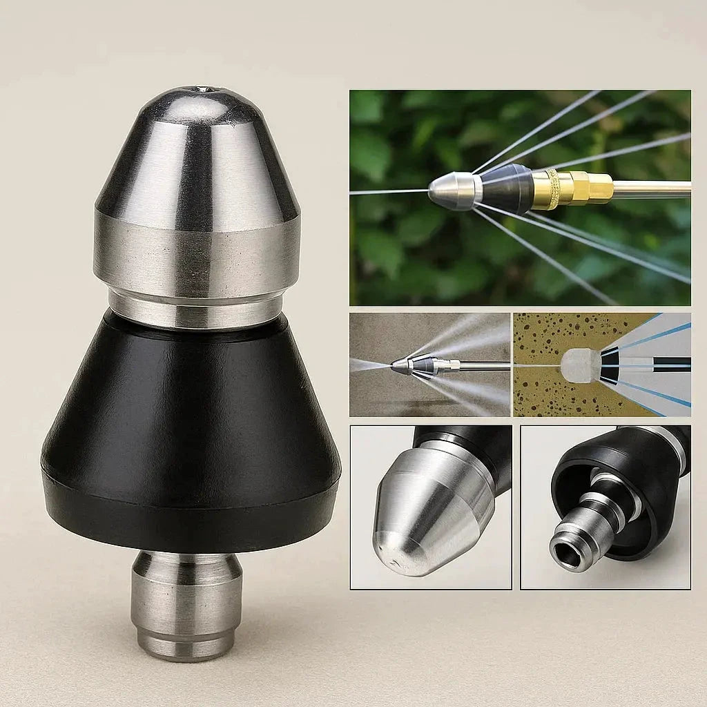 Stainless Steel Pipe Cleaning Nozzle with High Pressure Water Jets by BowLift
