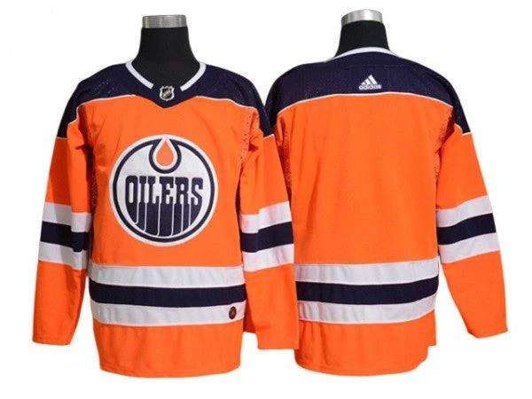 Edmonton Oilers Blank Orange Home Hockey Jersey by Hockey David