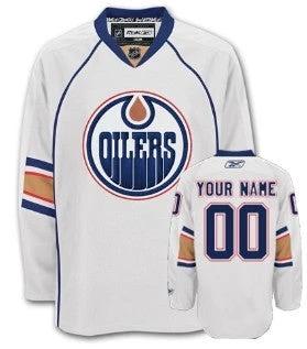 Edmonton Oilers Customized White Jersey by Hockey David