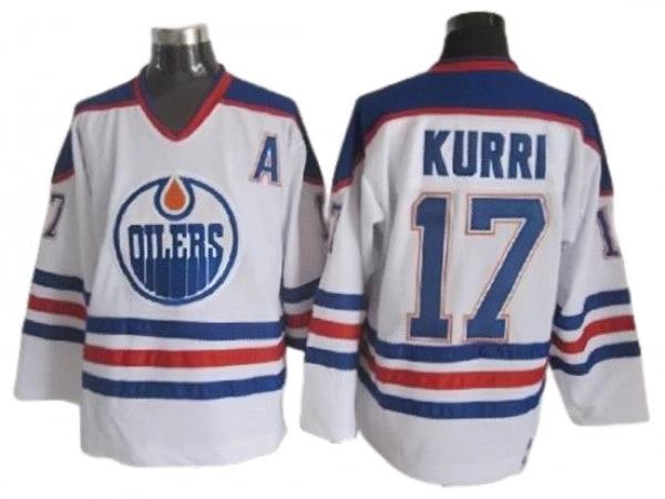 Edmonton Oilers #17 Jari Kurri Vintage CCM Jersey - White by Hockey David