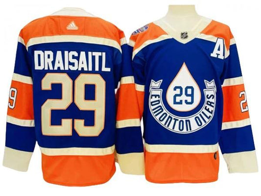 Edmonton Oilers #29 Leon Draisaitl Blue 2023 Heritage Classic Jersey by Hockey David