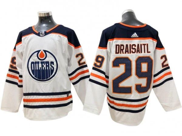 Edmonton Oilers #29 Leon Draisaitl White Away Jersey by Hockey David