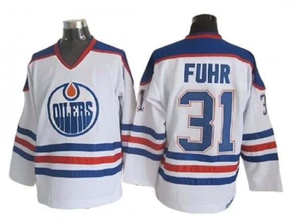 Edmonton Oilers #31 Grant Fuhr Vintage CCM Jersey - White by Hockey David