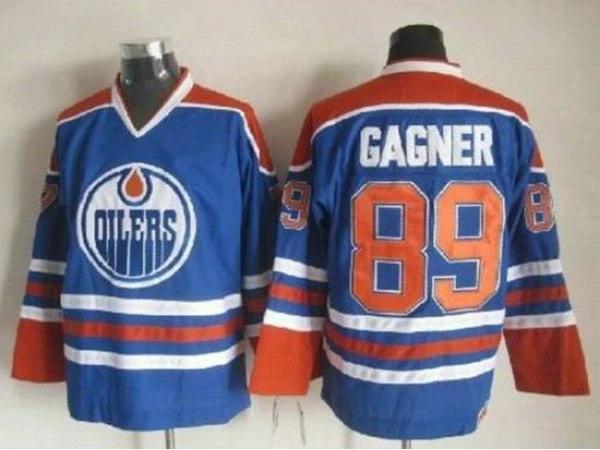 Edmonton Oilers #89 Sam Gagner Vintage CCM Jersey - Blue by Hockey David