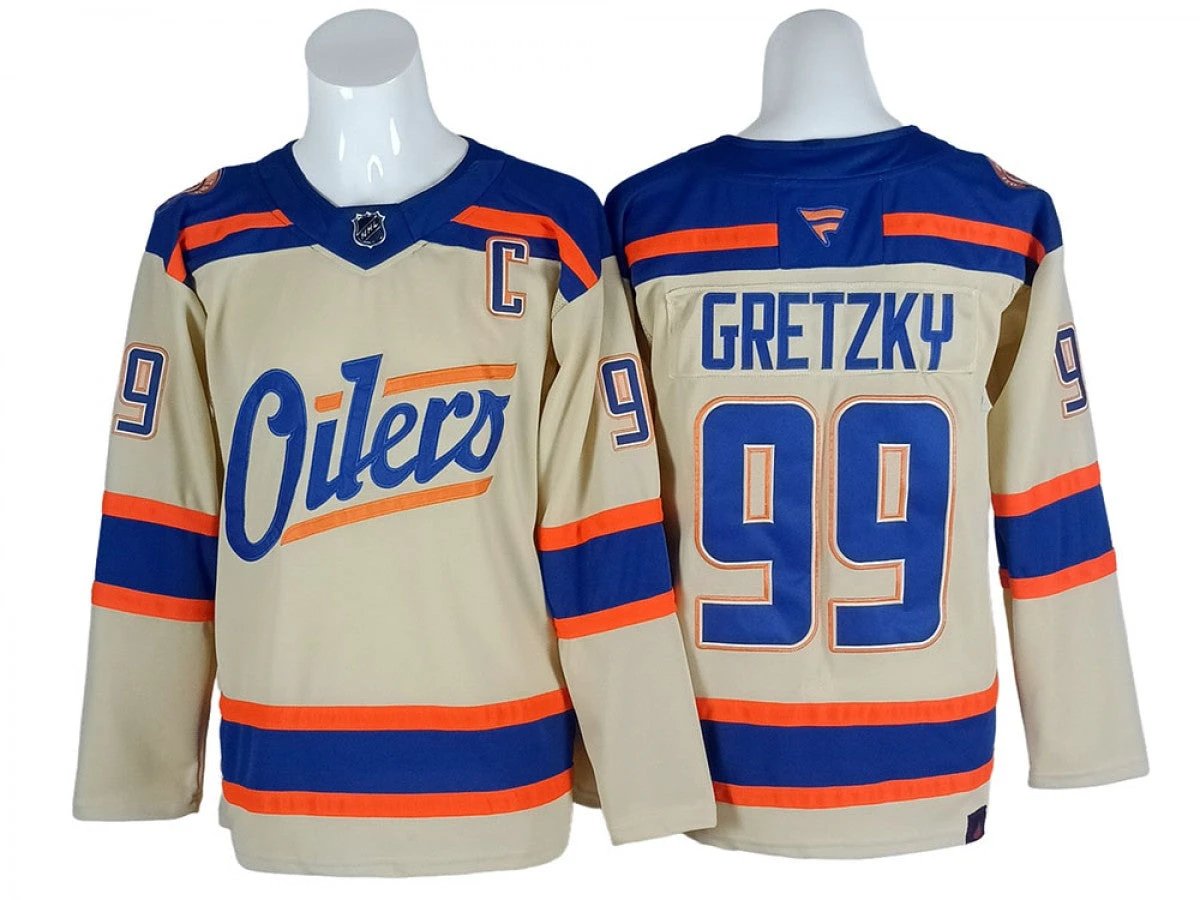 Edmonton Oilers #99 Wayne Gretzky Light Beige Alternate Jersey by Hockey David
