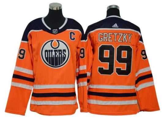 Edmonton Oilers #99 Wayne Gretzky Orange Home Jersey by Hockey David