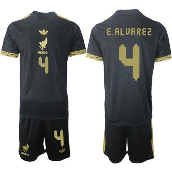 Edson Alvarez Jersey #4 Mexico Black Gold 2025 - 26 Soccer Suit by Soccer Jersey