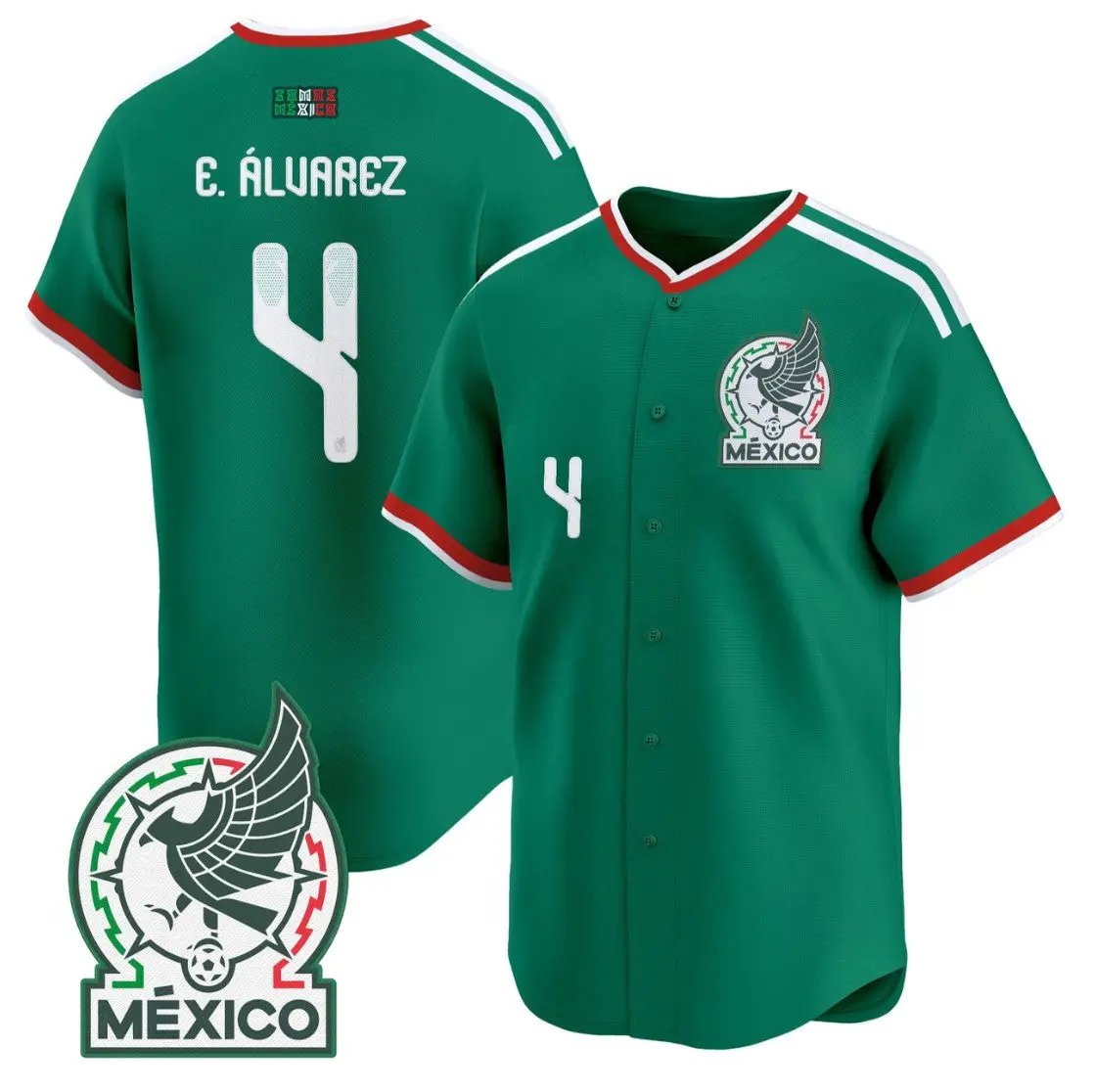 Edson Álvarez Jersey #4 Mexico 2026 National Team Vapor Baseball Stitched by My Store