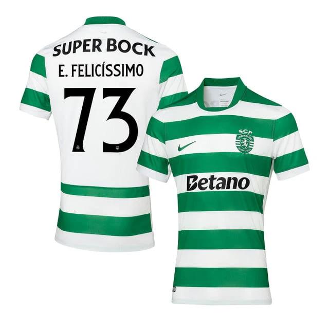 Eduardo Felicíssimo 73 Sporting CP 2025-26 Home Match Jersey – Green by Soccer Jersey