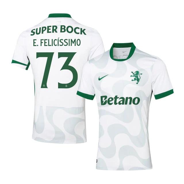 Eduardo Felicíssimo 73 Sporting CP 2025-26 Third Match Jersey – White by Soccer Jersey