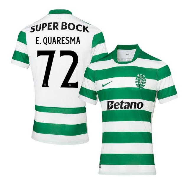 Eduardo Quaresma 72 Sporting CP 2025-26 Home Match Jersey – Green by Soccer Jersey