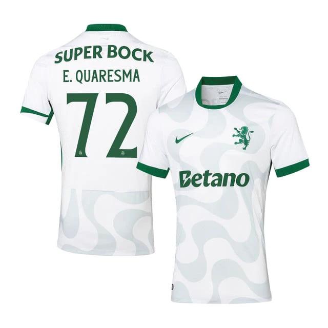 Eduardo Quaresma 72 Sporting CP 2025-26 Third Match Jersey – White by Soccer Jersey