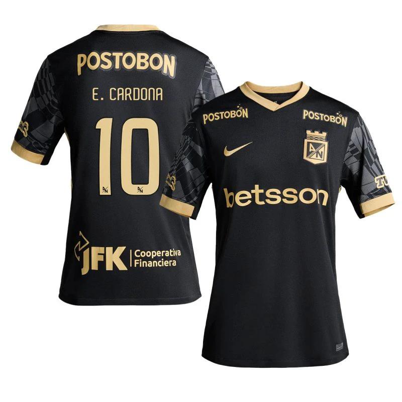 Edwin Cardona 10 Atlético Nacional 2025-26 Away Men Jersey – Black by Soccer Jersey